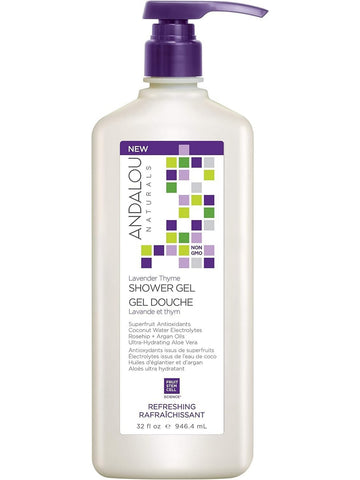 Andalou Naturals, Refreshing Shower Gel Lavender Thyme, 32 fl oz