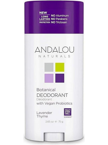 Andalou Naturals, Botanical Deodorant Lavender Thyme, 2.65 oz