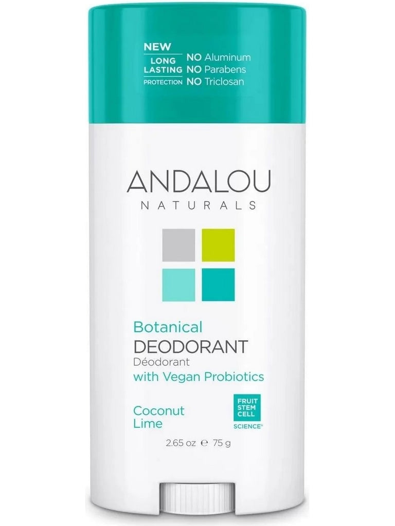 Andalou Naturals, Botanical Deodorant Coconut Lime, 2.65 oz