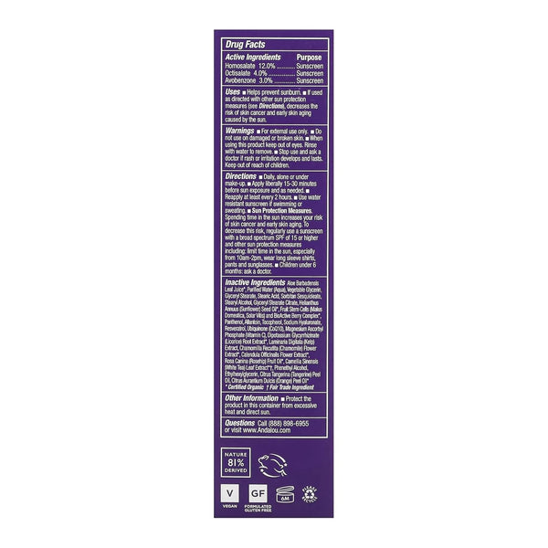 Andalou Naturals, Botanical Shave Cream Lavender Thyme, 8 fl oz