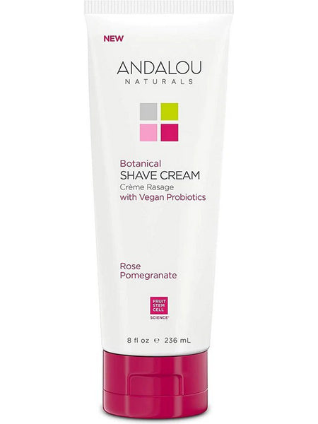 Andalou Naturals, Botanical Shave Cream Rose Pomegranate, 8 fl oz