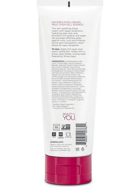 Andalou Naturals, Botanical Shave Cream Rose Pomegranate, 8 fl oz