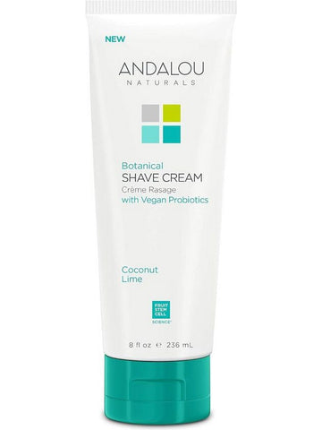 Andalou Naturals, Botanical Shave Cream Coconut Lime, 8 fl oz