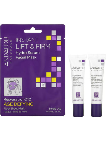 Andalou Naturals, Age Defying Day to Night Gift Kit, 3-piece kit