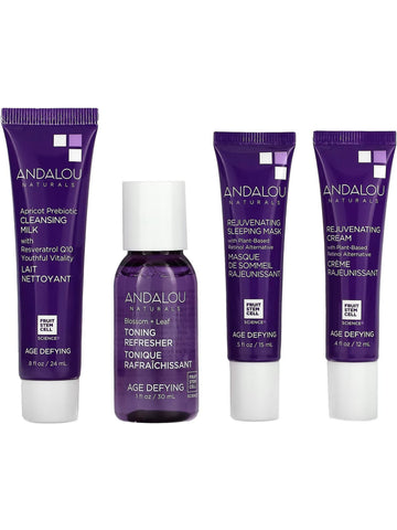 Andalou Naturals, On the Go Essentials Age Defying Routine Kit, 4-piece set