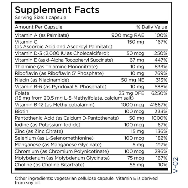 MethylPro, Multivitamin +, 15 mg, L-Methylfolate, 30 Capsules