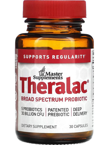 Master Supplements, Theralac, Broad Spectrum Probiotic, 30 Billion CFU, 30 Capsules