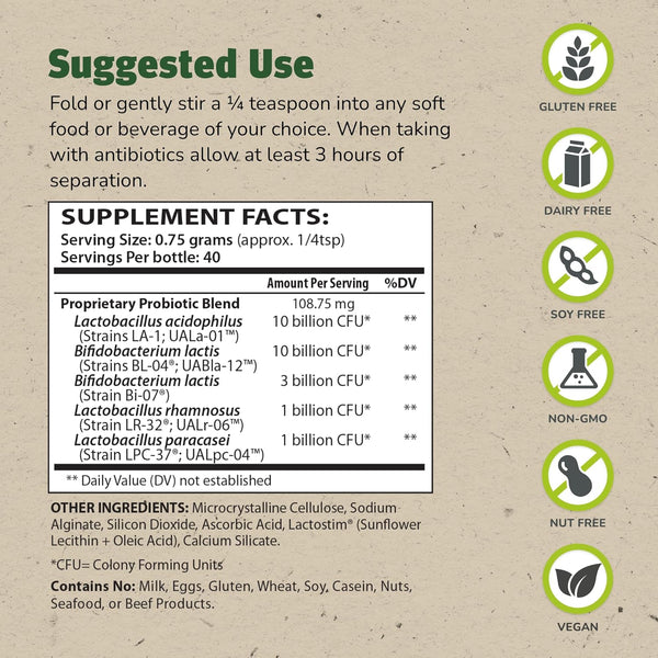 Master Supplements, Granular Theralac, 25 Billion CFU, 30 grams