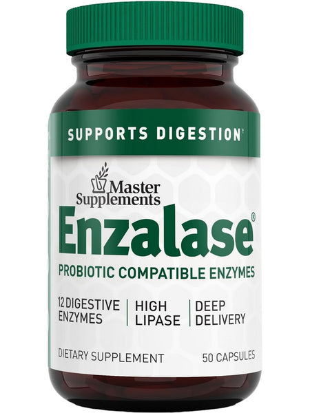 Master Supplements, Enzalase, Probiotic Compatible Enzymes, 50 Capsules