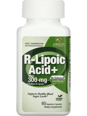 Genceutic Naturals, R-Lipoic Acid+, 300 mg, 60 Vegetarian Capsules