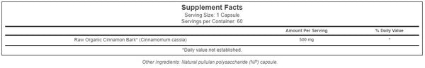 Genceutic Naturals, Cinnamon, 500 mg, 60 Capsules