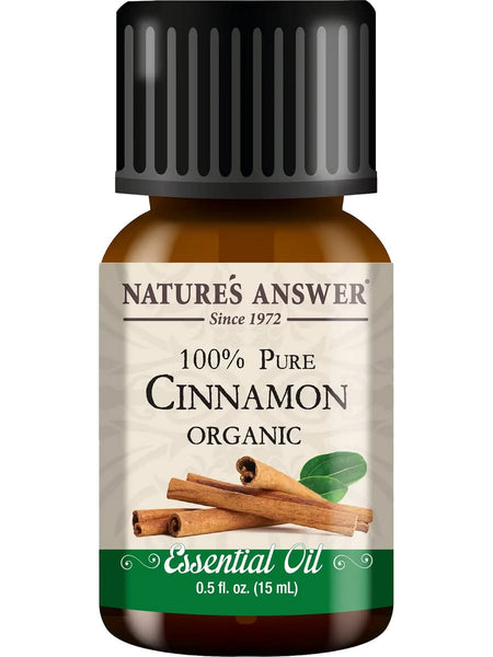 Nature's Answer, 100% Pure Cinnamon Organic, Essential Oil, 0.5 fl oz