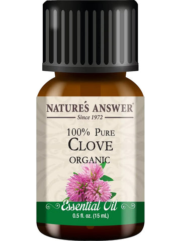 Nature's Answer, 100% Pure Clove Organic, Essential Oil, 0.5 fl oz