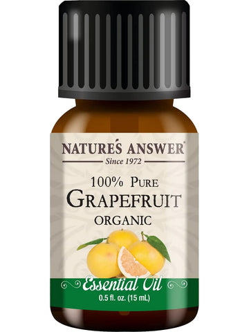 Nature's Answer, 100% Pure Grapefruit Organic, Essential Oil, 0.5 fl oz