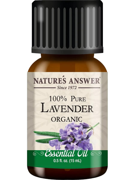 Nature's Answer, 100% Pue Lavender Organic, Essential Oil, 0.5 fl oz