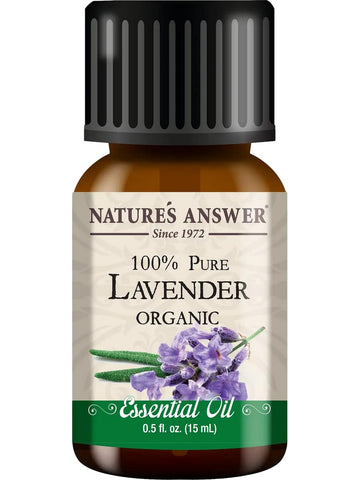 Nature's Answer, 100% Pue Lavender Organic, Essential Oil, 0.5 fl oz