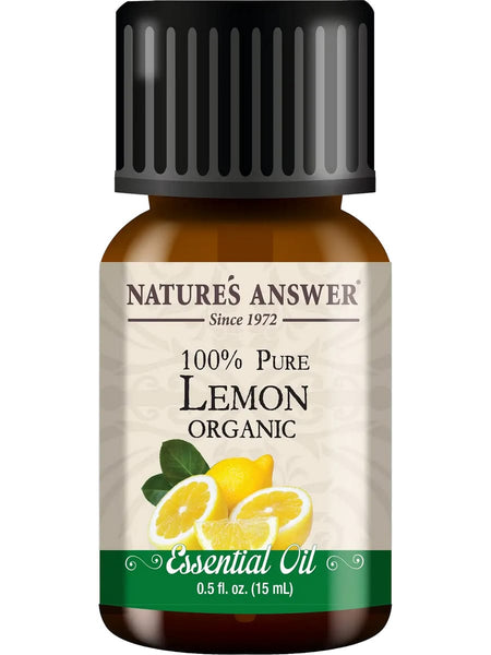 Nature's Answer, 100% Pure Lemon Organic, Essential Oil, 0.5 fl oz