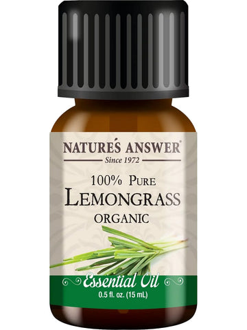 Nature's Answer, 100% Pure Lemongrass Organic, Essential Oil, 0.5 fl oz