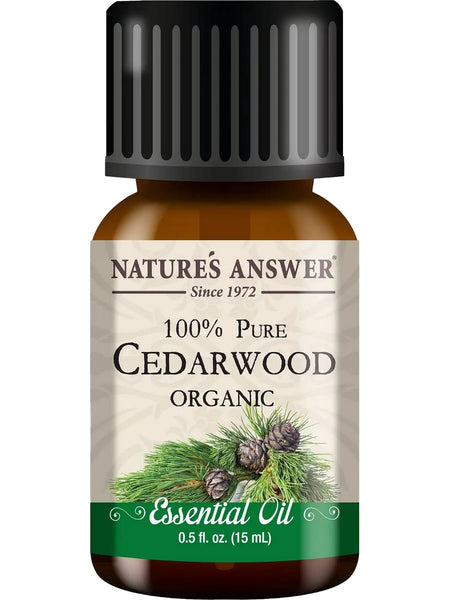 Nature's Answer, 100% Pure Cedarwood, Organic Essential Oil, 0.5 fl oz