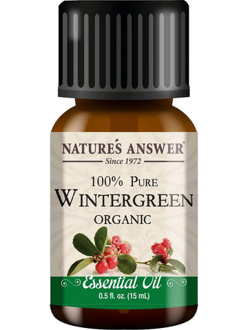 Nature's Answer, 100% Pure Wintergreen, Organic Essential Oil, 0.5 fl oz