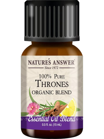 Nature's Answer, 100% Pure Thrones, Organic Blend Essential Oil, 0.5 fl oz