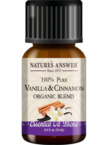 Nature's Answer, 100% Pure Vanilla & Cinnamon, Organic Blend Essential Oil, 0.5 fl oz