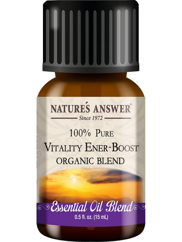 Nature's Answer, 100% Pure Vitality Ener-Boost, Organic Blend Essential Oil, 0.5 fl oz