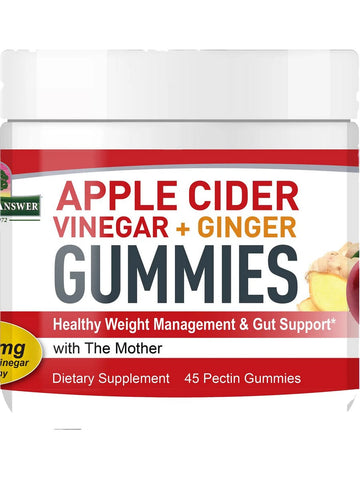 Nature's Answer, Apple Cider Vinegar & Ginger Gummies, 45 Pectin Gummies