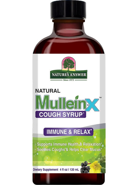 Nature's Answer, Mullein-X Immune & Relax Cough Syrup, 4 fl oz