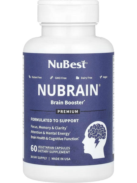 NuBest, NuBrain, 60 Vegetarian Capsules