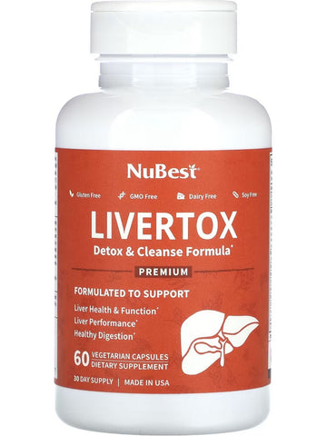 NuBest, Livertox, 60 Vegetarian Capsules