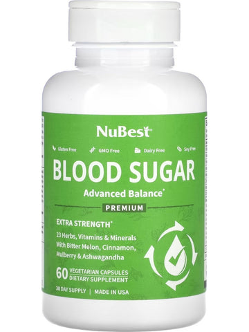 NuBest, Blood Sugar, Extra Strength, 60 Vegetarian Capsules