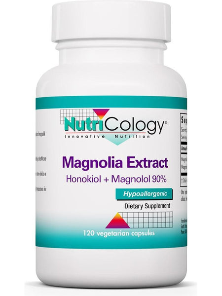 NutriCology, Magnolia Extract Honokiol + Magnolol 90%, 120 Vegetarian Capsules