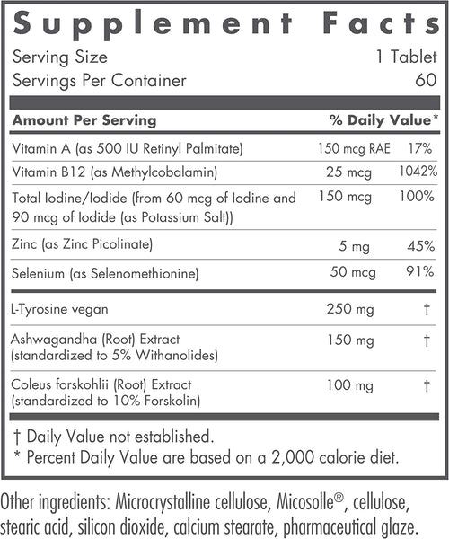 NutriCology, Essential Thyroid Nutrition with Iodoral, 60 Tablets