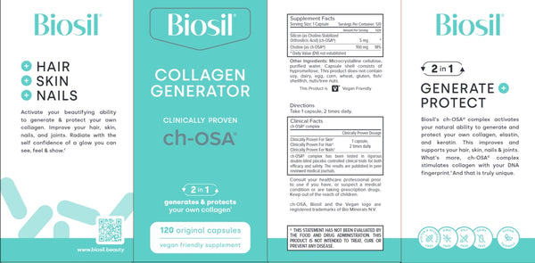 Natural Factors, BioSil, Collagen Generator, 120 Vegetarian Capsules