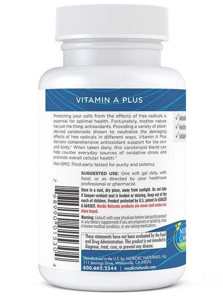 Nordic Naturals, Vitamin A +Carotenoids, 30 Soft Gels