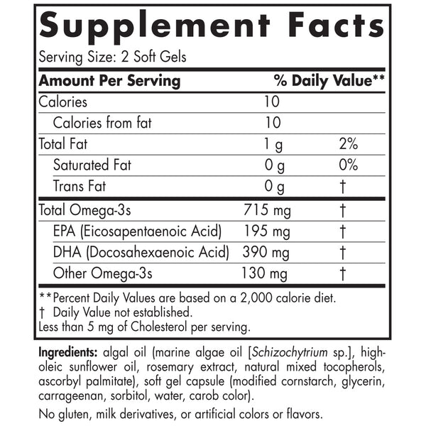 Nordic Naturals, Algae Omega, 120 Soft Gels