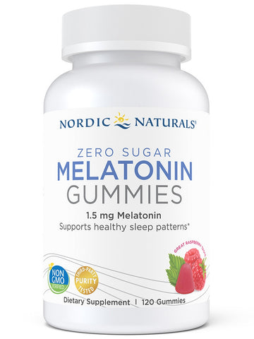 Nordic Naturals, Zero Sugar Melatonin Gummies, Raspberry, 120 Gummies