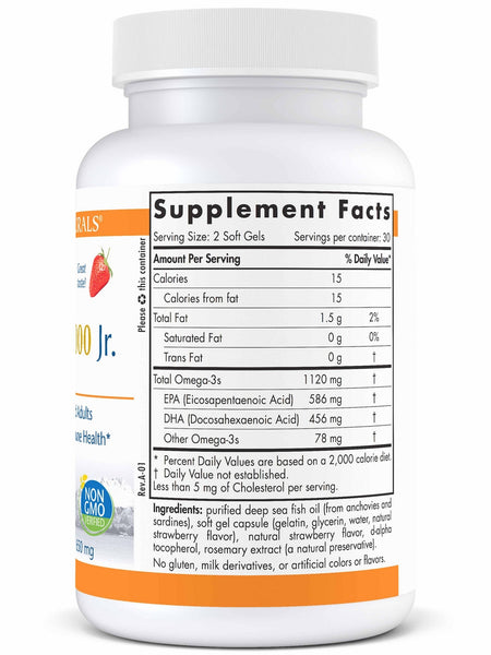 Nordic Naturals, ProOmega® 2000 Jr., Strawberry, 60 Soft Gels