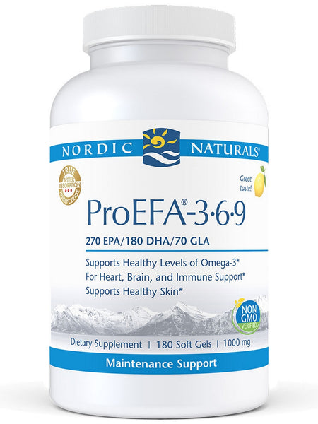 Nordic Naturals, ProEFA®-3-6-9, Lemon, 180 Soft Gels