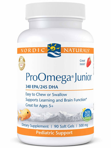 Nordic Naturals, ProOmega® Junior, Strawberry, 90 Soft Gels