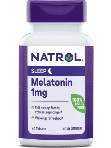 Natrol, Melatonin 1 mg, 90 Tablets