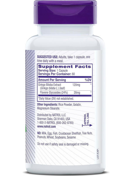 Natrol, Ginkgo Biloba Take One, 120mg, 60 ct