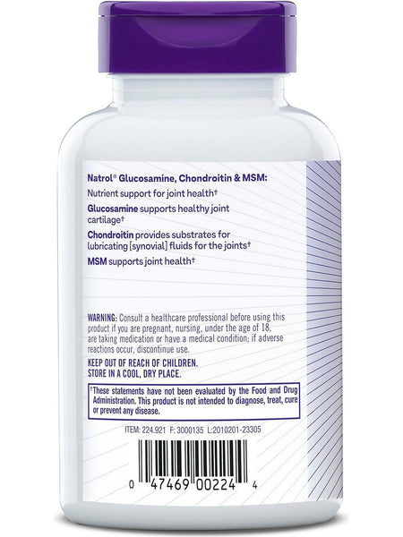 Natrol, Glucosamine Chondroitin & MSM, 150 ct