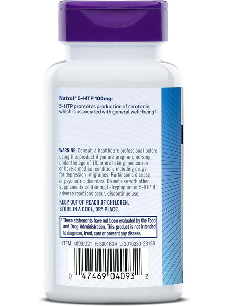 Natrol, 5 HTP, 100mg, 30 ct