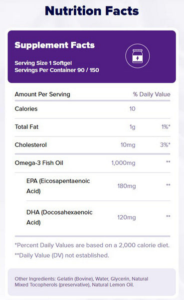Natrol, Omega 3, 1000mg, 150 softgels
