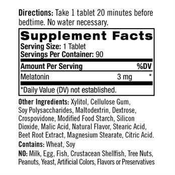 Natrol, Melatonin, 3mg Fast Dissolve, 90 ct