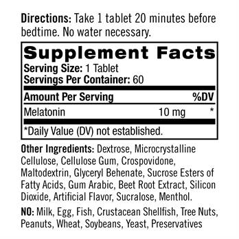 Natrol, Melatonin, 10mg Fast Dissolve, 60 ct