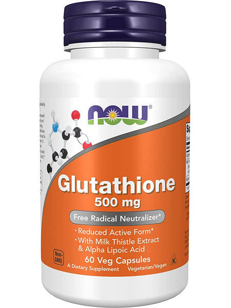 NOW Foods, Glutathione 500 mg, 60 veg capsules