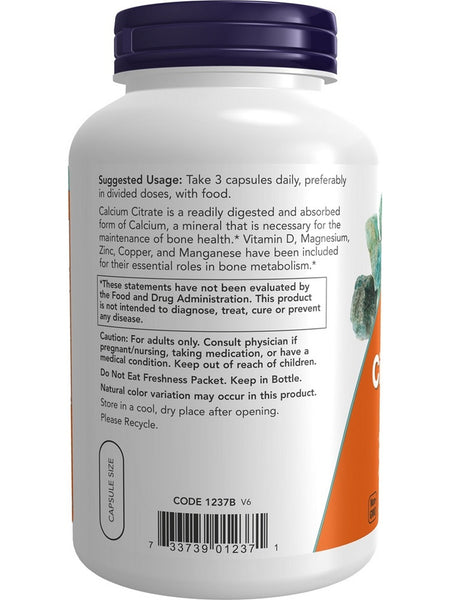 NOW Foods, Cal Citrate Caps, 240 veg capsules